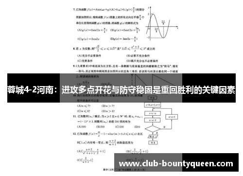 蓉城4-2河南：进攻多点开花与防守稳固是重回胜利的关键因素