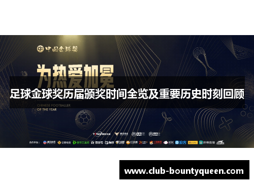 足球金球奖历届颁奖时间全览及重要历史时刻回顾